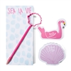 Sea La Vie Flamingo & Seashell Notepad & Pen Stationary Gift Set