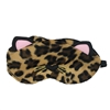 Kitty Cat Ears Fuzzy Faux Fur Sleep Mask, Leopard