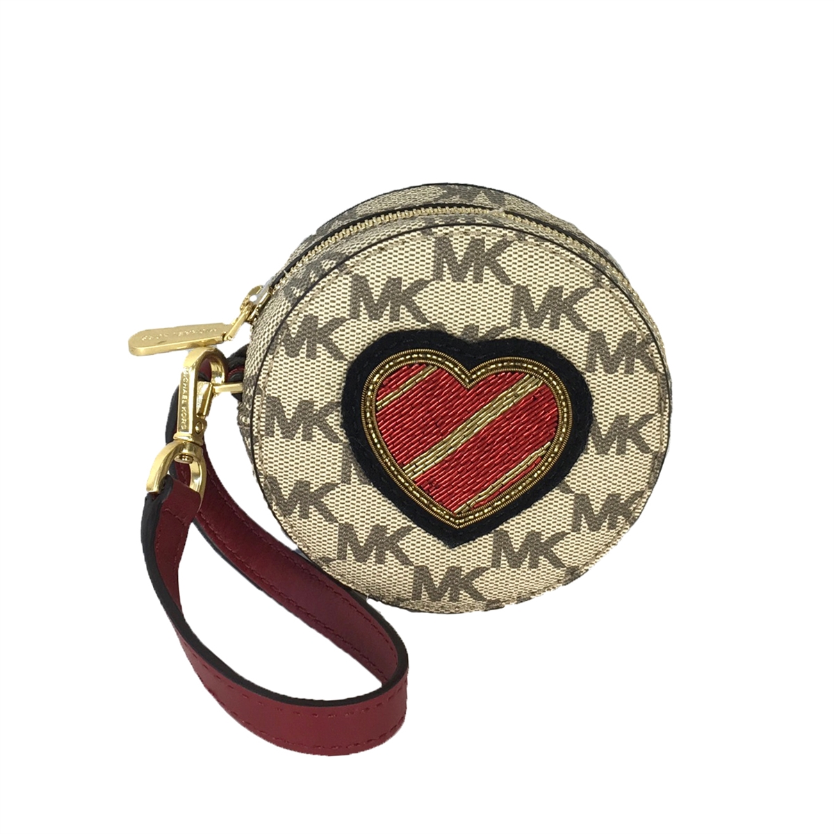 Brown Clutch with three pouches Tory Burch - heart-shaped logo bag nina -  IetpShops Australia