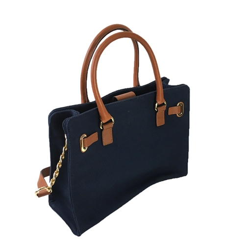 Michael Kors Hamilton Large E/W Tote, Navy/Camel