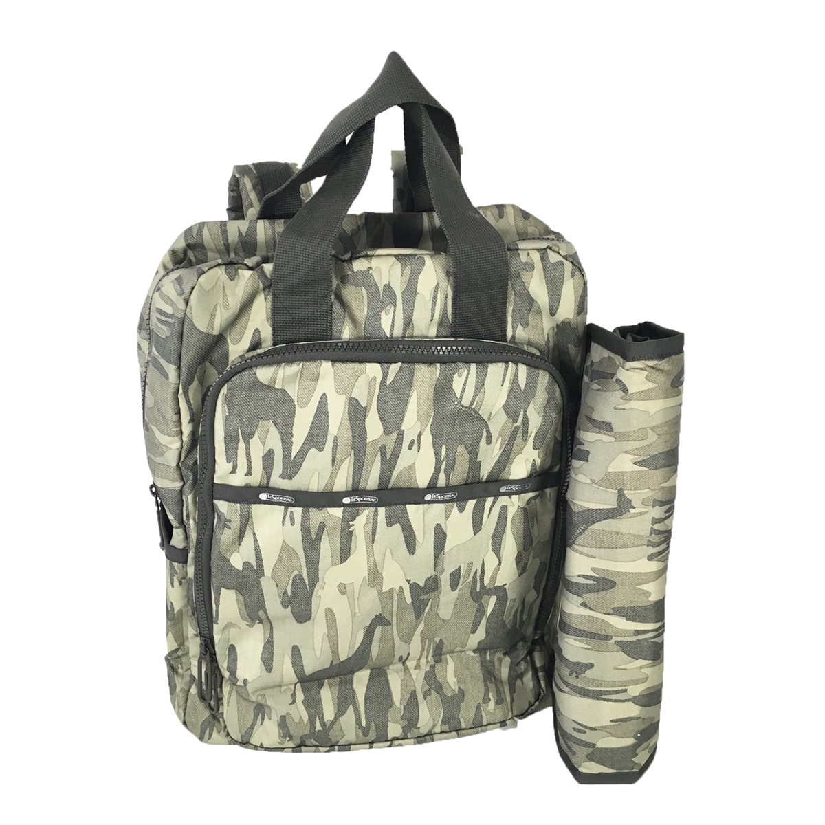 LeSportsac Baby Utility Backpack w Changing Pad, Animal Camo
