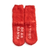 Fashion Culture Dear Santa ... I Tried Cozy Fuzzy Plush Socks, One Size, Red