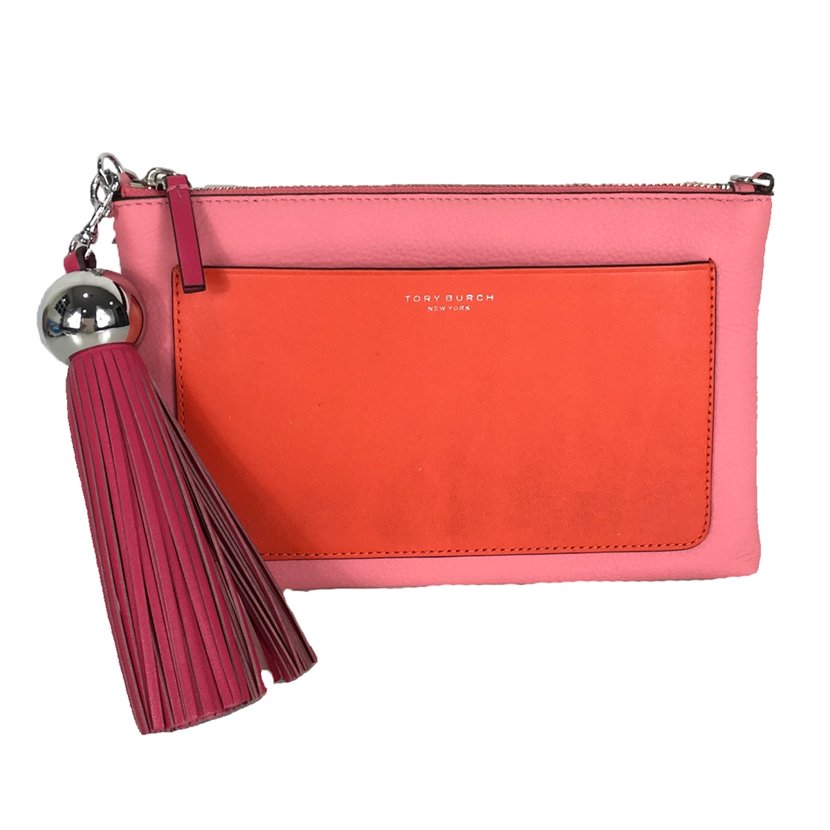 Leather crossbody bag Tory Burch Pink in Leather - 24955698