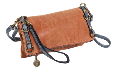 Sydney Love Grommet Faux Suede Fold Over Crossbody