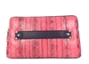 Milly Mercer Watersnake Large Clutch Bag, Coral /Black