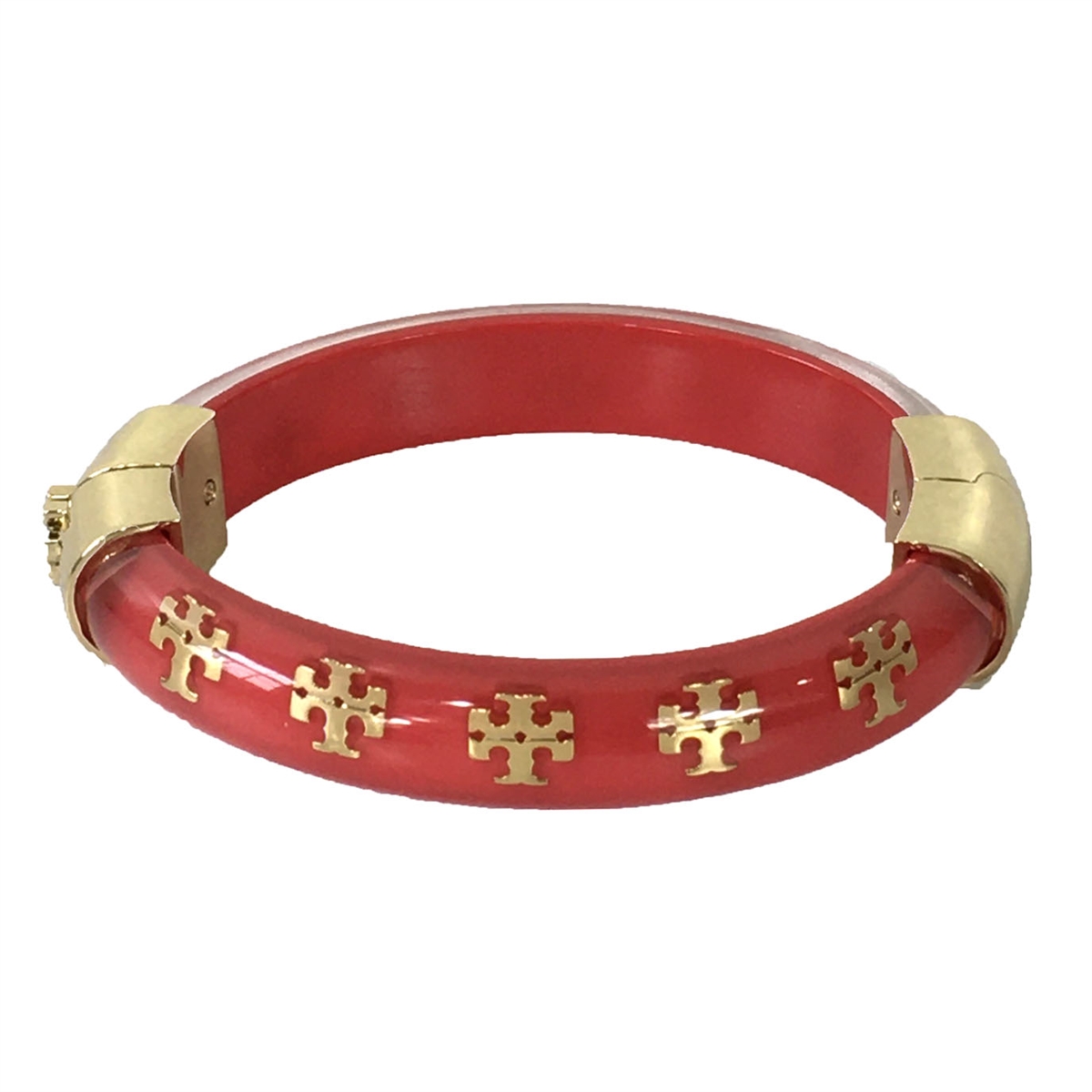  Tory Burch Double Wrap Bracelet Leather Logo Stud Red :  Clothing, Shoes & Jewelry