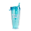 TOOT Chill Out BPA Free Duel Wall Acrylic Tumbler 16 oz, Aqua