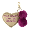 Under One Sky Wild Hearts Pom Pom Key Chain Purse Charm