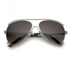 Fashion Culture Mod Dual Wire Frame Aviator Sunglasses