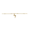 Zad Jewelry Keep Smiling Dolphin Charm Anklet Bracelet, Gold