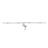 Zad Jewelry Keep Smiling Dolphin Charm Anklet Bracelet, Silver