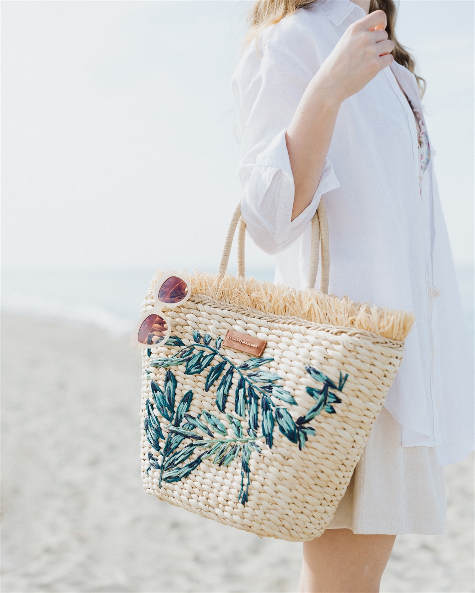 Rare Calvin Klein Woven Straw Beach Tote Vintage basket bag shoulder purse  | eBay