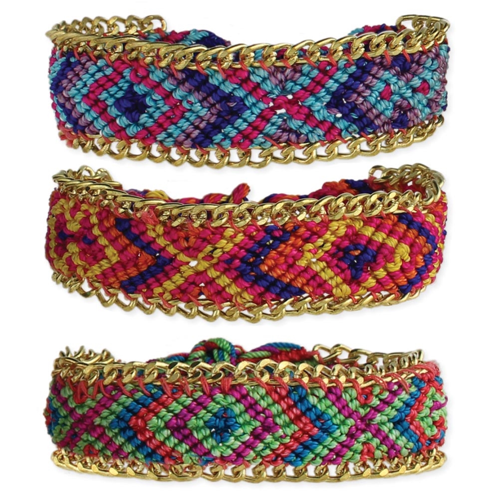 Woven Friendship Bracelets With Alpha And Normal Patterns Handmade Of Thread  Stock Photo - Download Image Now - iStock