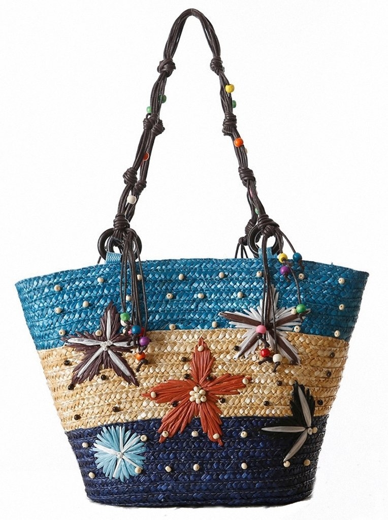 Beach best sale bag rattan