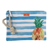 Pineapple Striped Swimwear Wristlet Ditty Bag