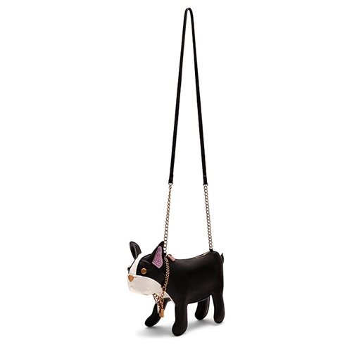 Betsey Johnson French bulldog wristlet offers & hair brush