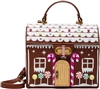 Betsey Johnson Kitschmas Gingerbread House Kitsch Crossbody Lights Up!, Multi - ideal for holiday bag, Christmas theme, festive accessory, unique holiday gift.