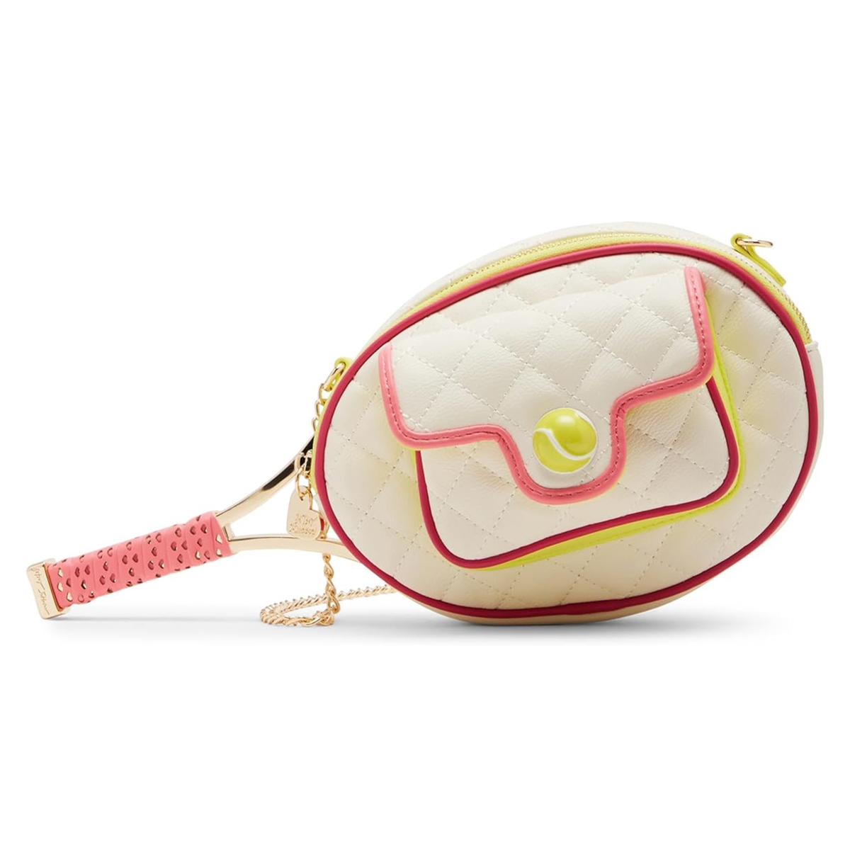 Betsey Johnson Kitsch Served Tennis Racket Crossbody Bag Multicolor