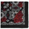 Red Rose Paisley Print Bandana Headband Scarf Face Covering