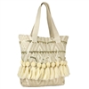 Magid Mahu Embellished Tassel Market Tote