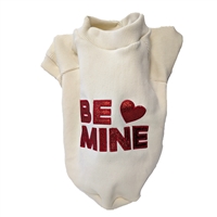 Be Mine Pet Shirt Glitter Heart Cozy Dog Sweatshirt Small to Medium Breed