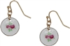 Zad Jewelry Women's Tea Time Rose Floral Teacup Saucer Drop Earrings, Pink Multi