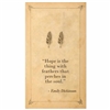 Literary Quotes Emily Dickinson Hope Feather Mini Stud Earrings, Gold