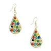 Zad Jewelry Liv Colorful Beaded Teardrop Earrings, Multi