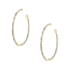 Amrita Singh Farrah Pave Large Hoop Earrings, Gold