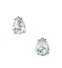 Jewery Collection Sparkler' Clear Teardrop Stud Earrings