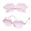 Smooch Kiss Lips Translucent Frame Statement Sunglasses UV Protection - Pink