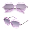 Smooch Kiss Lips Translucent Frame Statement Sunglasses UV Protection - Lavender