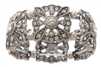 Jewelry Collection Statement Piece â€“ Fashion Beyond Crystal Pave Stretch Bracelet, Antique Silver for Casual or Formal Wear