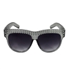 Fashion Culture Bling Bling Crystal Embellished Daily Wear Sunglasses UV Protection, Grey