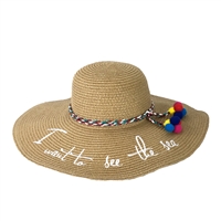 Fashion Culture 'I Want To See The Sea' Straw Sun Hat