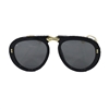 Fashion Culture Crystal Embellished Oversized Folding Sunglasses