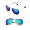 Drive Blue Mirrored Lens Aviator Sunglasses