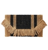 Fashion Culture Heidi Fringe Staw Slim Clutch Bag (Natural/Black)