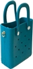 Fashion Culture Women's Reva Silicone Mini Bucket Tote Crossbody Bag (Turquoise)