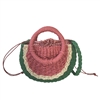 Fruity Fun Watermelon Straw Mini Tote Crossbody, Multi