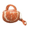 Fashion Culture Clementine Orange Slice Straw Mini Tote Crossbody, Multi