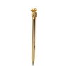 Pineapple Topped Refillable Ball Point Pen, Gold