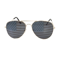 Fashion Culture Unisex American Flag Novently Sunglasses USA Stars & Stripes Lens, Golden, FCS1197