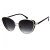 Glitter Side Cover Metal Oversized Cat Eye Sunglasses