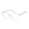 Fashion Culture Blue Light Glasses - Highbrow Small Horn-Rimmed Clear UV400 Lens Glasses, Clear