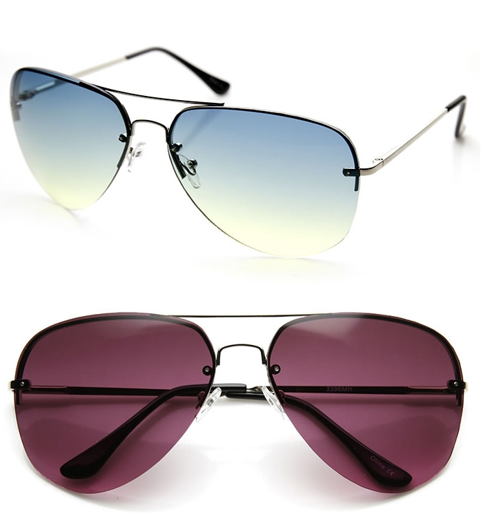 Aviator semi rimless online