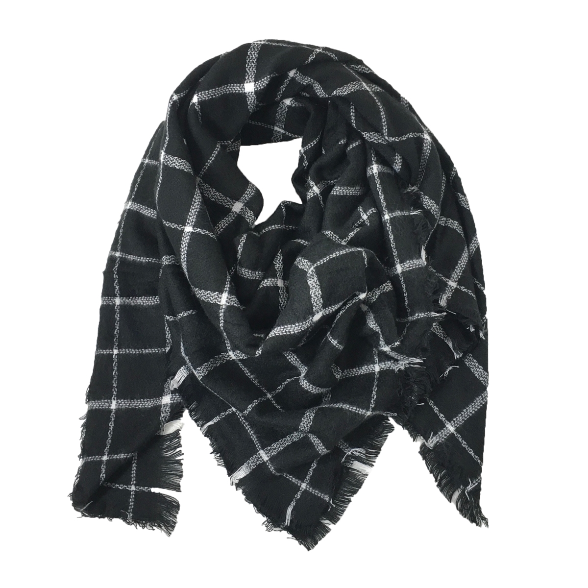 Black and white sales blanket scarf