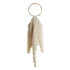 Farrah + Sloane Mira Tassel Bracelet Bag Clutch Wristlet, Ivory