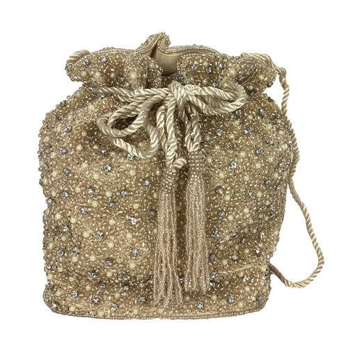 NWT From St. deals Xavier Nevada Drawstring Bag In Champagne MSRP $140.