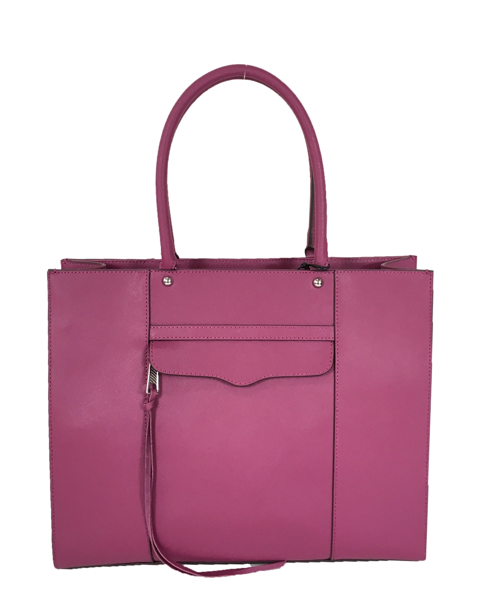 Rebecca Minkoff Saffiano Leather Large MAB Tote Magenta